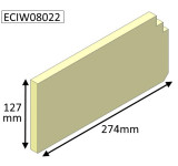 ECIW08022 Parkray LEFT Lower Side Brick  |  Aspect 8 (Boiler)